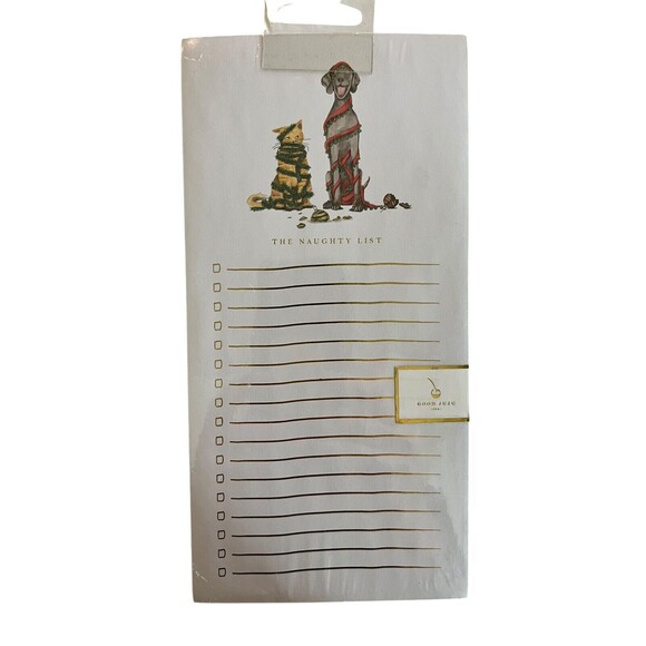 Note Pad 3 Naughty List Shopping List and 1 Namaste Magnetic NEW - Picture 3 of 6